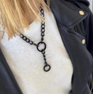 adam - fob necklace (black)